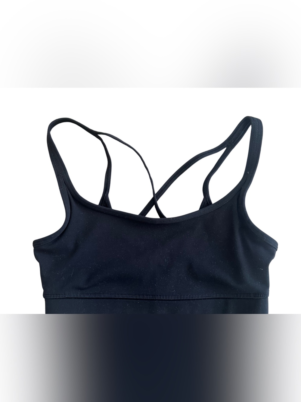 Vuori black strapped sports bra